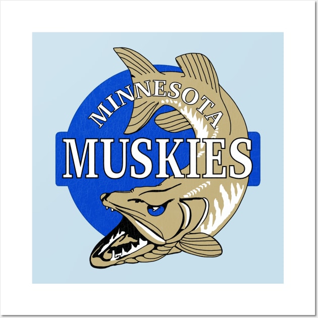 Defunct Minnesota Muskies ABA Basketball 1967 Wall Art by LocalZonly